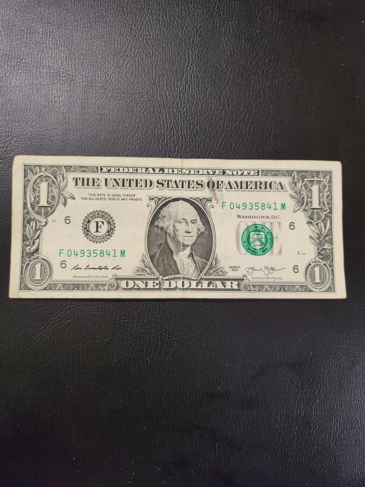 ERROR INK SMEAR 2013 $1 NOTE