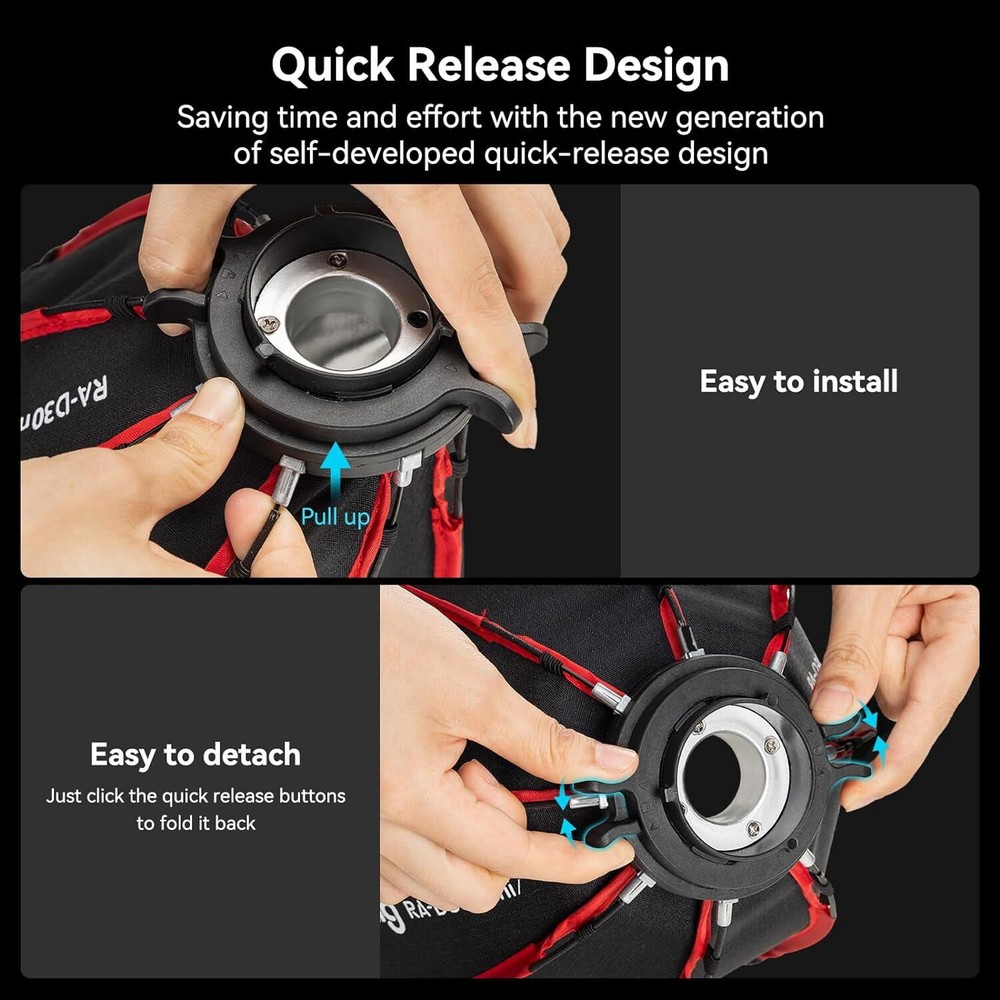 SmallRig RC 60B COB Video Light with Fast Charging + 29cm Parabolic Softbox