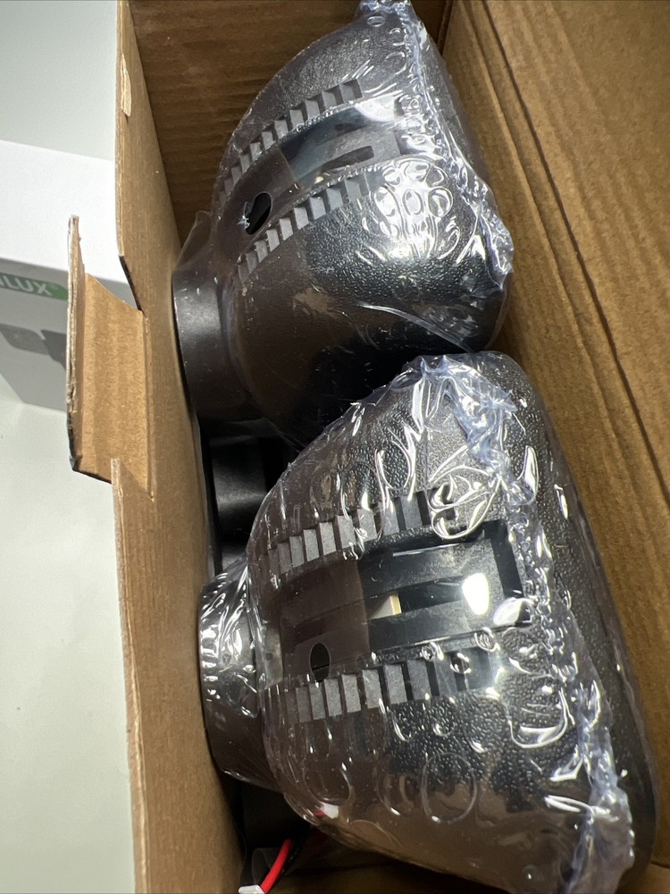 2 PACK TANLUX Black Exit Sign with Emergency Lights, LED Emergency Exit Light