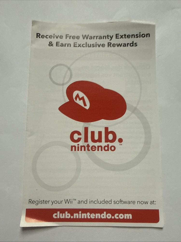 Nintendo Wii Club 2011 INSERT ONLY