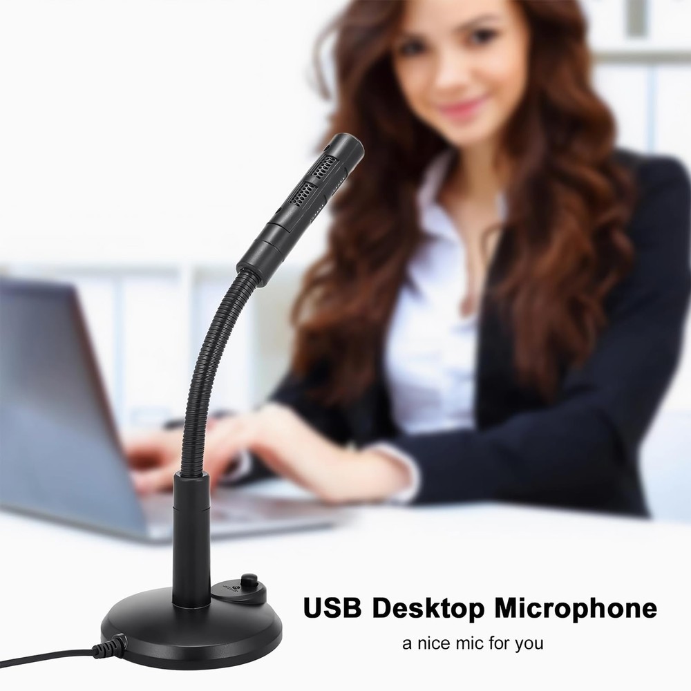 USB Computer Microphone,Plug and Play Desktop PC Laptop Microphone with Mute