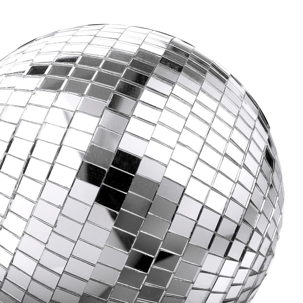 4 Pack Mirror Disco , 6 Inch Cool and Fun Silver Hanging Disco with Attached ...