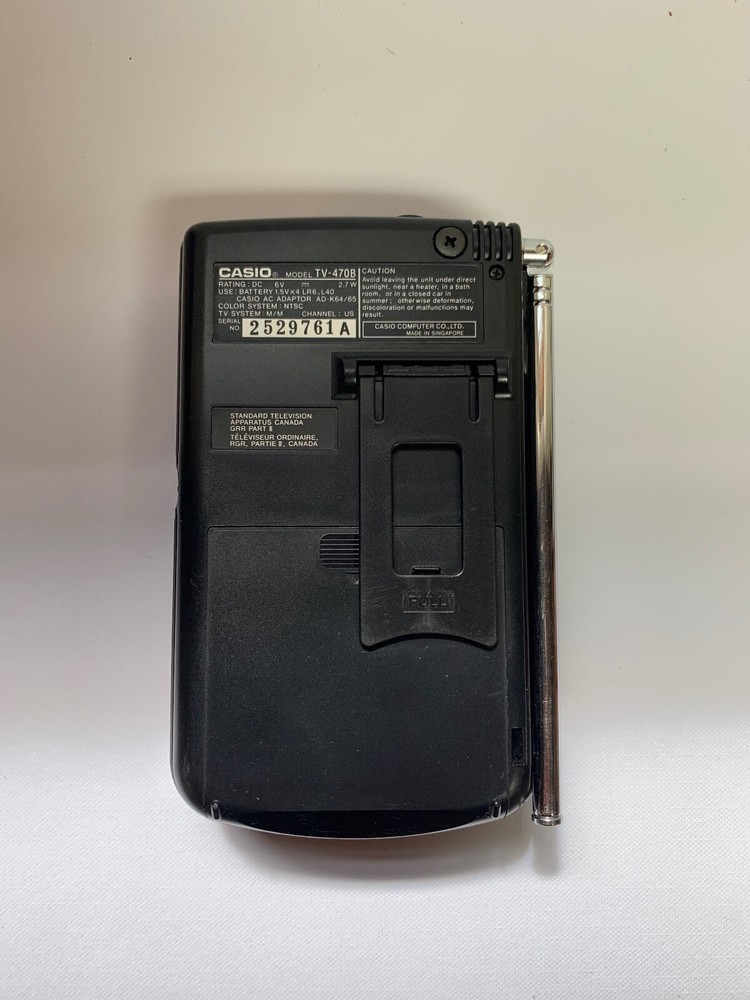 CASIO TV 470 HANDHELD TV - 2.2" SCREEN - ORIGINAL BOX - SOFT CASE