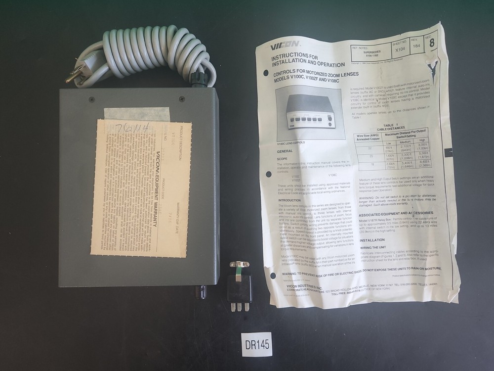 🆕️ Vicon V100C Motorized Zoom Lens Control *GENUINE* ||⚡️🇺🇸 SHIP