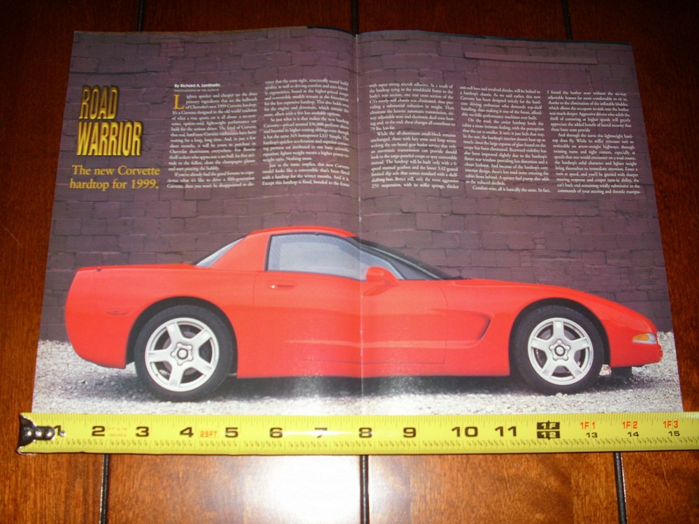 1999 CORVETTE HARDTOP - ORIGINAL ARTICLE