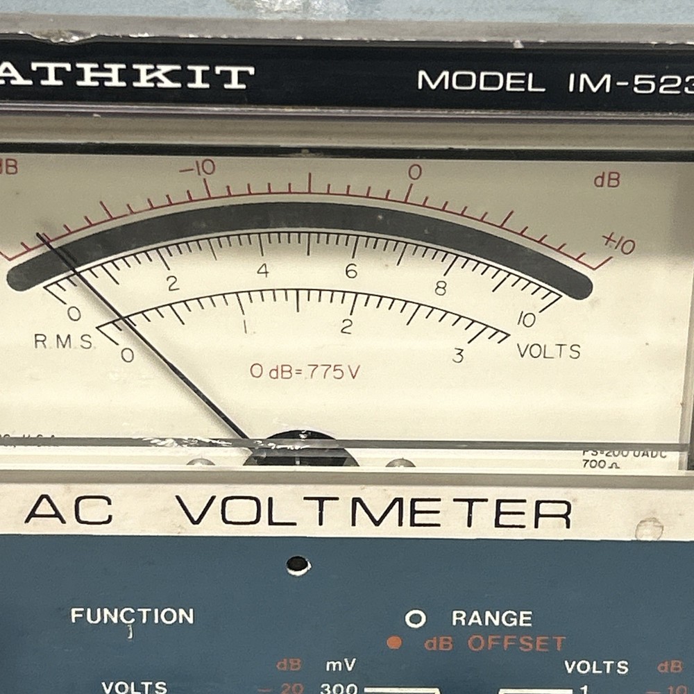 Heathkit IM-5238 AC Voltmeter, BENCH TESTS GOOD, NICE UNIT.
