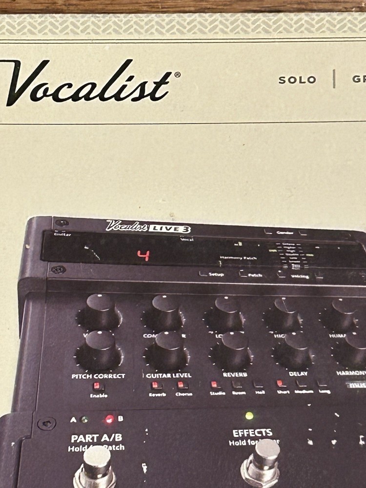 Digitech Vocalist Live 3 Vocal Multi Effects Processor Pedal