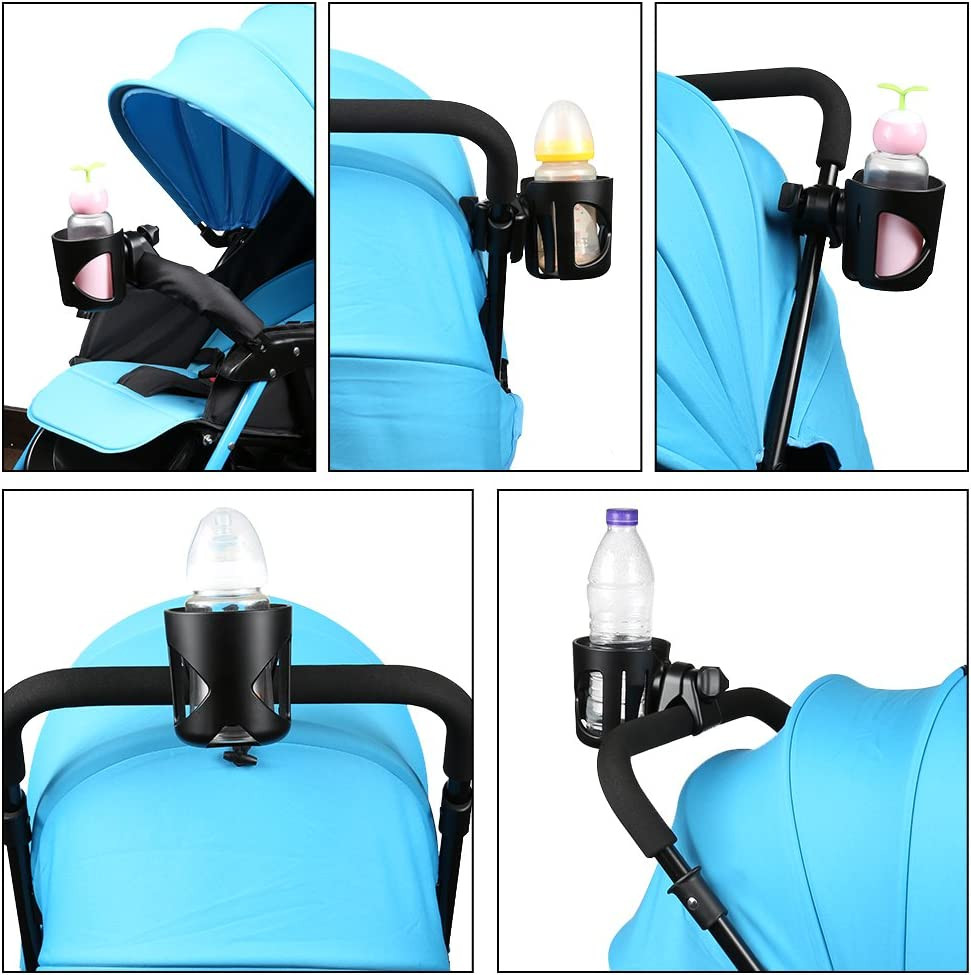 Universal Cup Holder, Stroller Cup Holder, 360° Rotatable Large Caliber Designed