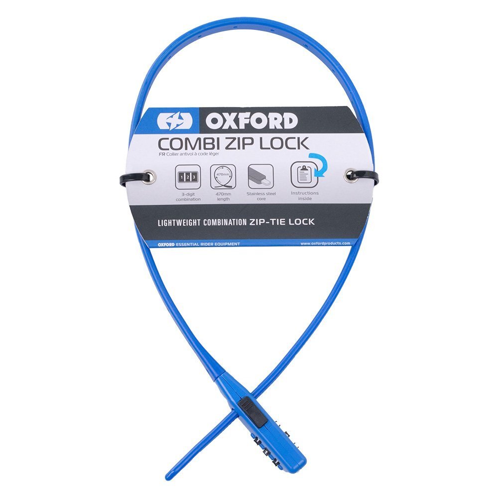 Oxford Products Combi Zip Lock Motorcycle Security Blue