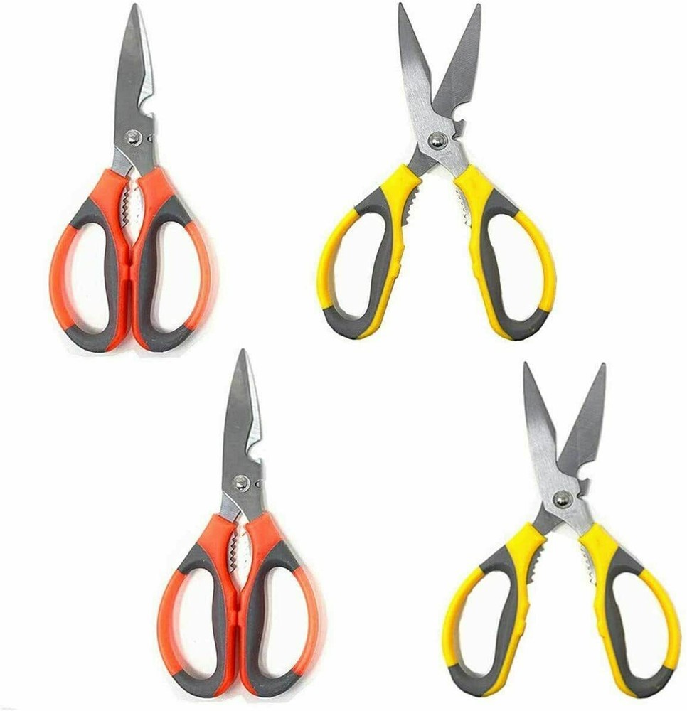 4X Multi Function Stainless Steel Heavy Duty Kitchen Household Scissors