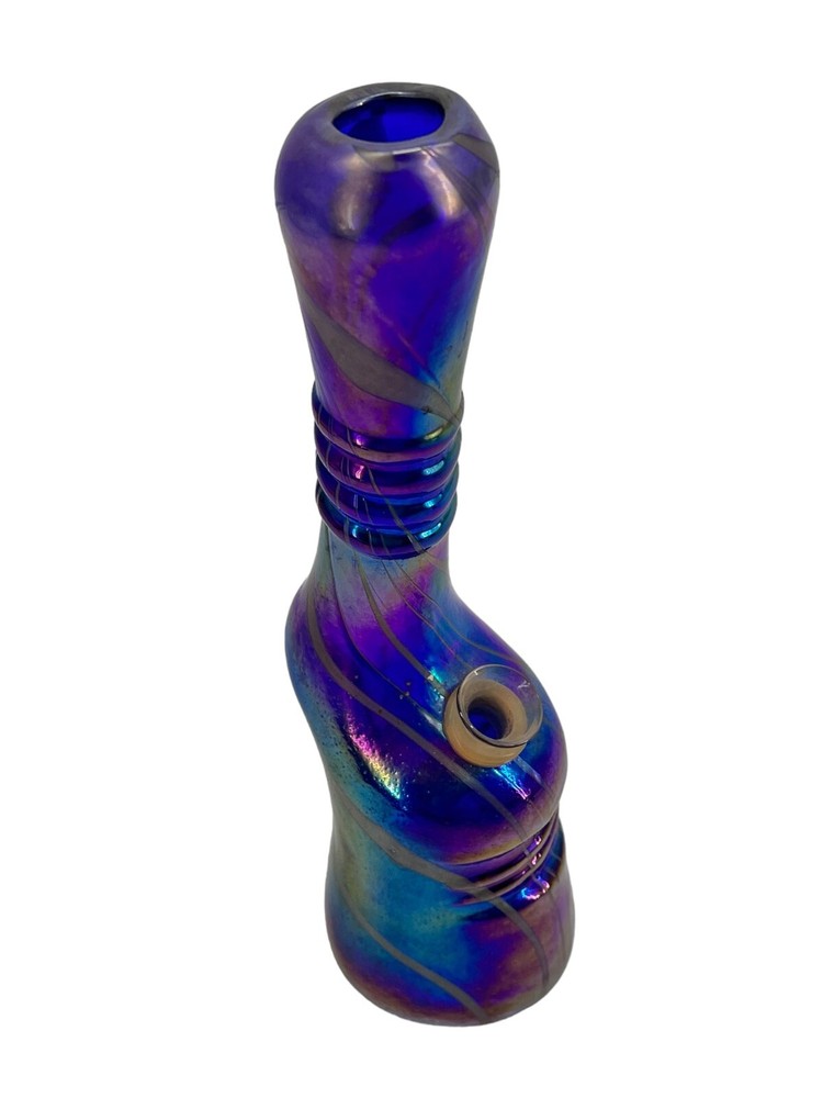 WATERPIPE BONG Blue glass Hookah Purple