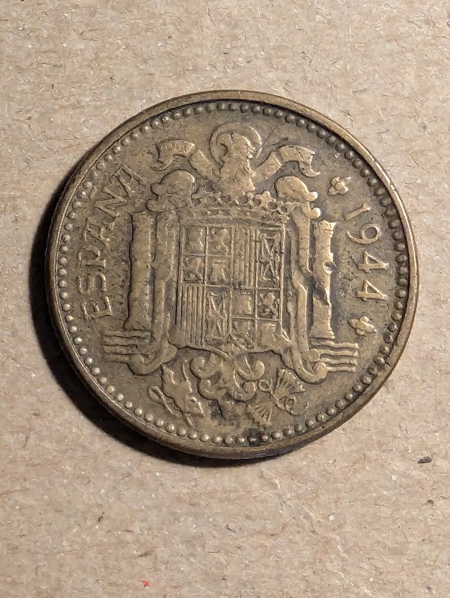 1944 Spain One Peseta