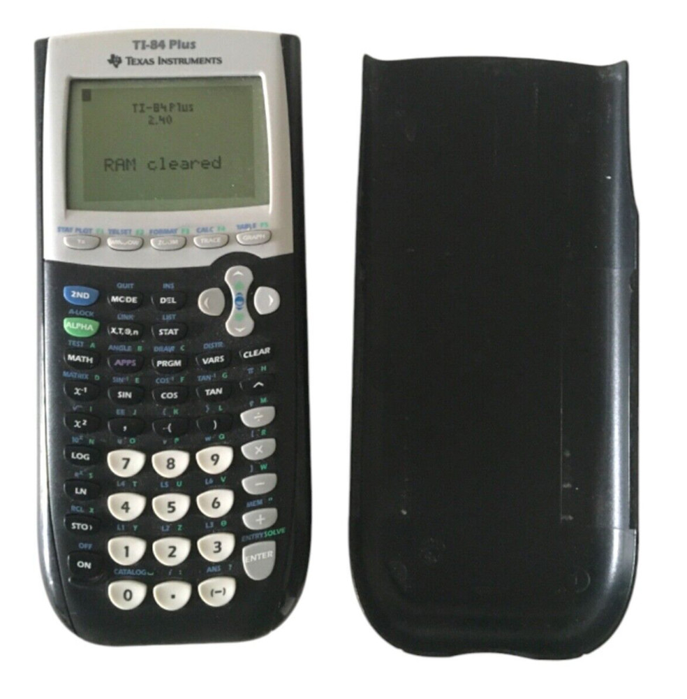 Texas Instruments TI-84 Plus Graphing Calculator Black With Cover
