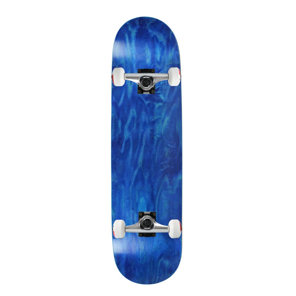 Moose Complete Skateboard Stained Blue 7.5" Silver/White Assembled