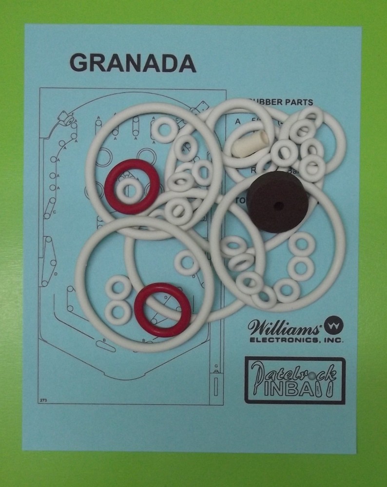 1972 Williams Granada pinball rubber ring kit