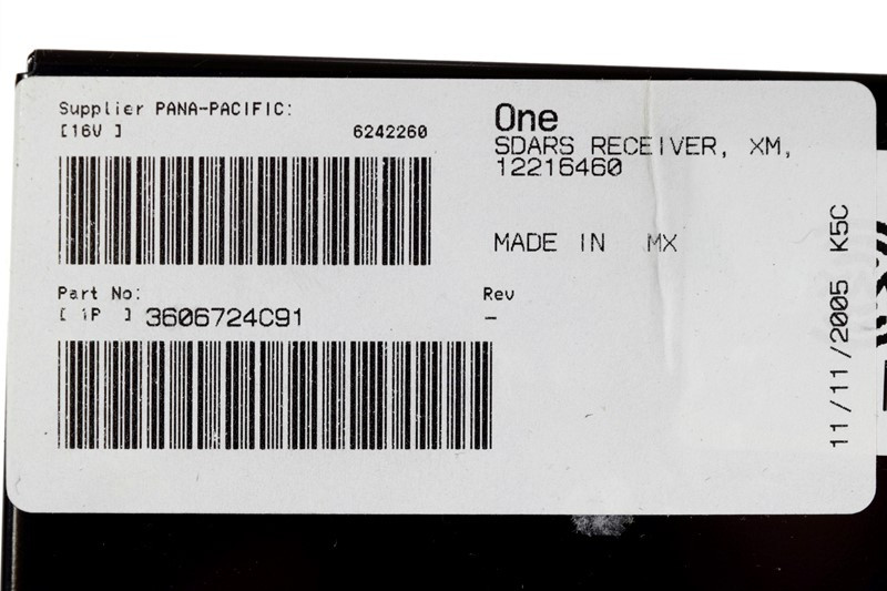 Delphi XM Satellite Receiver Cab Module 3606724C91 (650-10191)