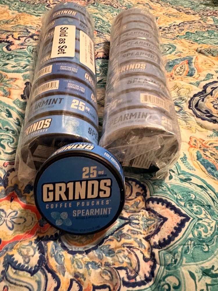 Spearmint grinds coffee pouches