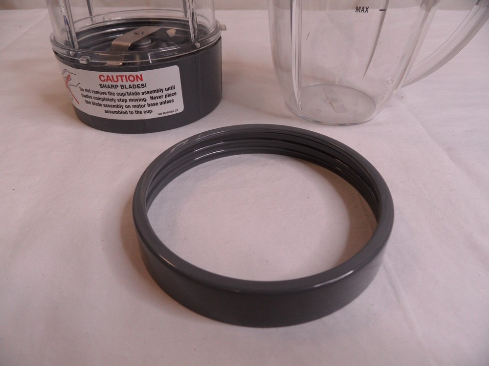 Genuine NutriBullet Flat Mill Blade with Extra Cup and Lid NB-BA005A-23 NEW
