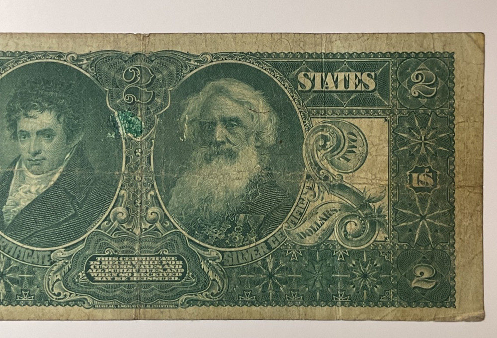 FR 248 1896 $2 TWO DOLLARS “EDUCATIONAL” SILVER CERTIFICATE NOTE VERY Nice Note