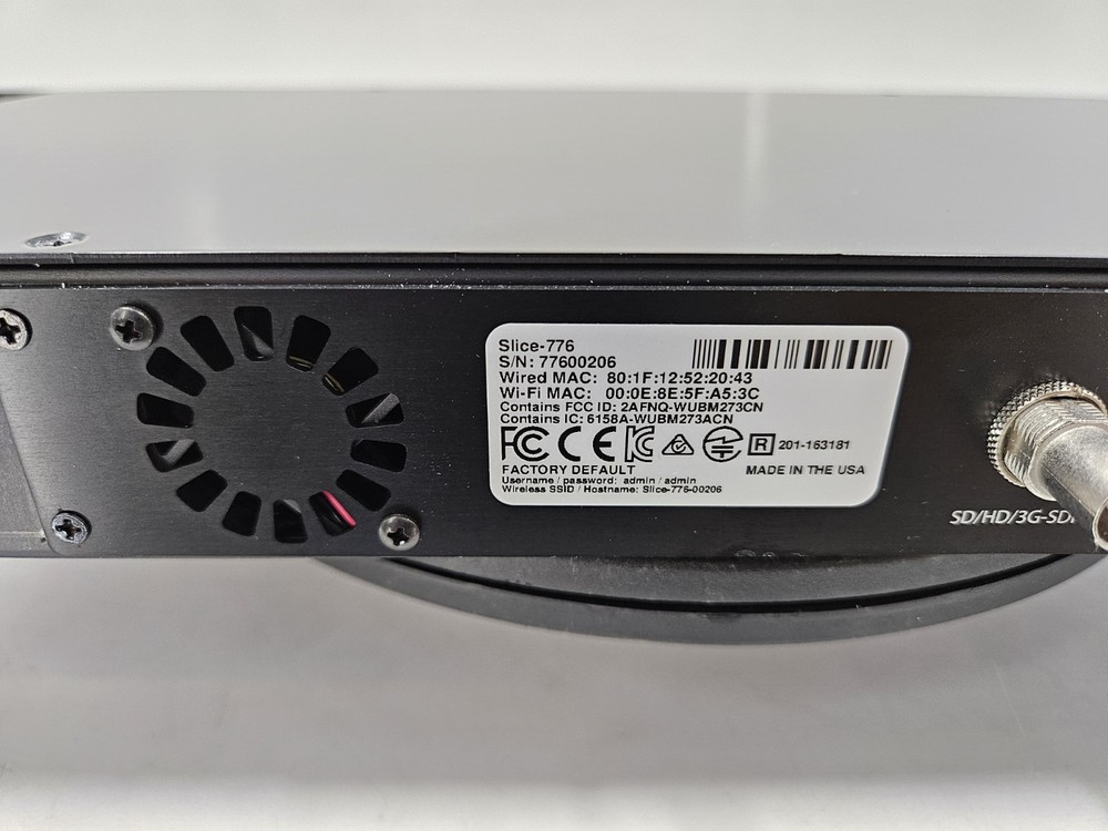 TERADEK SLICE 776 AVC SDI / HDMI Encoder - Wont Boot - AS-IS - EB-18872