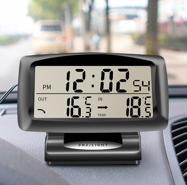 Car Electronics Internal and External Temperature Electronic Clock Thermometer