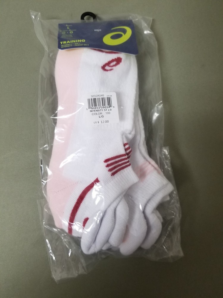 New Asics Intensity Unisex 3 Pack Training Socks.