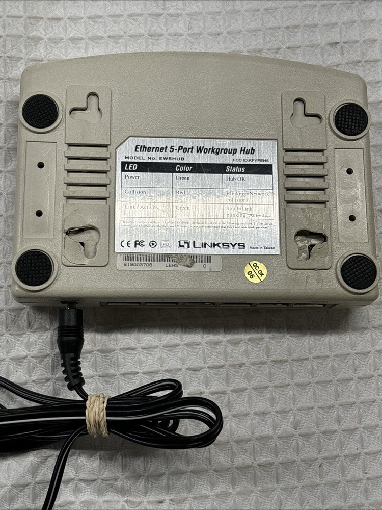 LINKSYS 5 Port Workgroup Hub | EW5HUB | USED | TESTED
