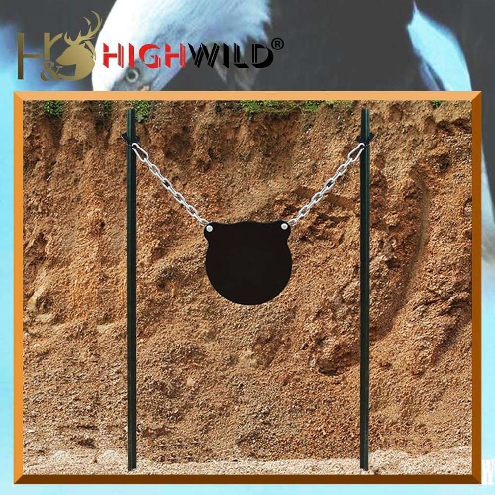 Adjustable Bald Eagle Style T-Post Target Hanger Set - Perfect for Shooters