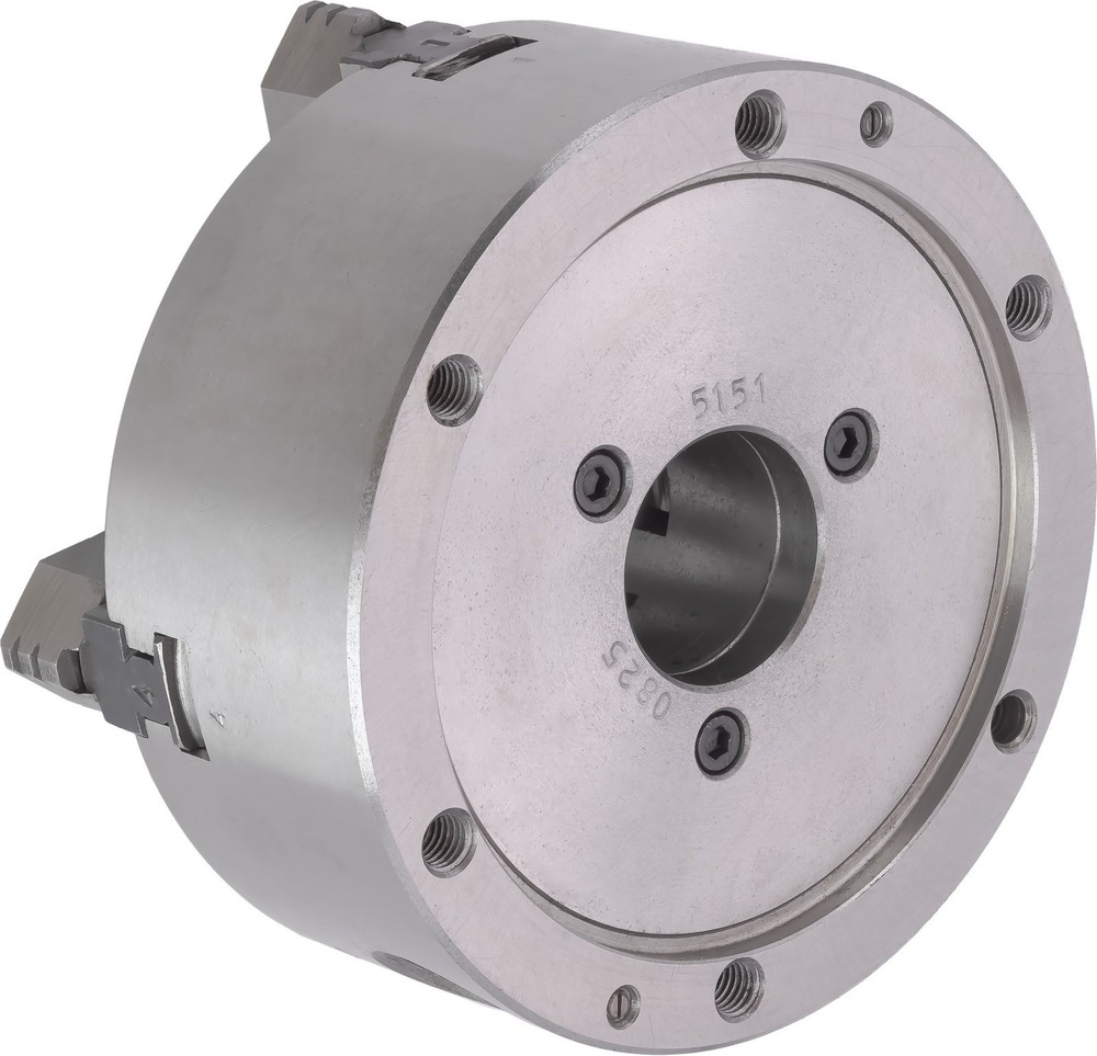 10" 3-JAW SELF-CENTERING CHUCK, plain back, Front Mounting W. 3 Extra Soft Jaws