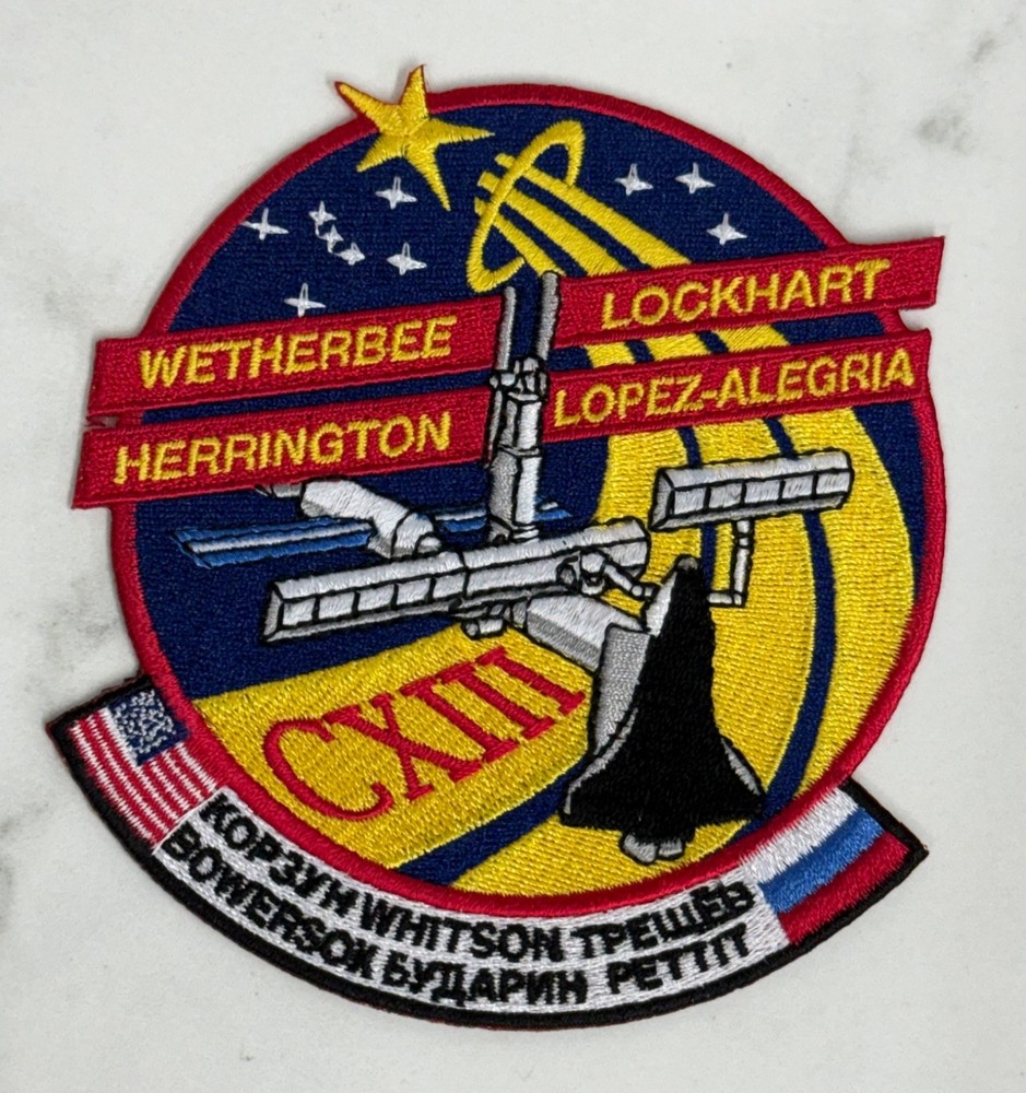 NASA ISS Patch Signed John Herrington First Native American Astronaut