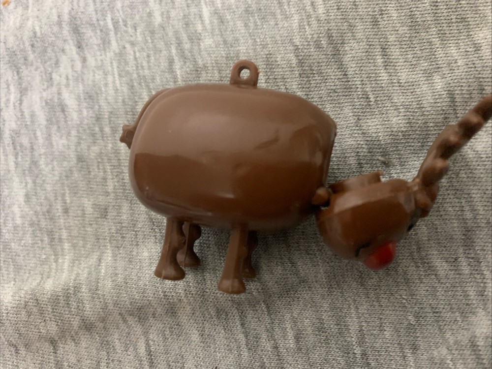 Vintage Plastic Pooper Reindeer Candy Dispenser