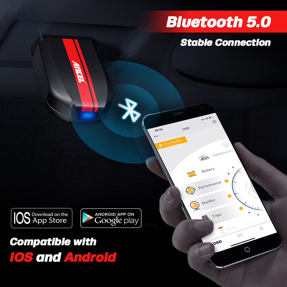 ANCEL BD200 OBD2 Scanner Bluetooth Code Reader Check Engine Diagnostic Scan Tool