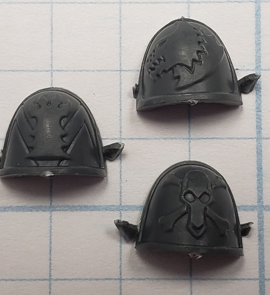 40k Space Wolves Bits Wolf Pack Wolf Guard Engraved Shoulder Pad x5 Set