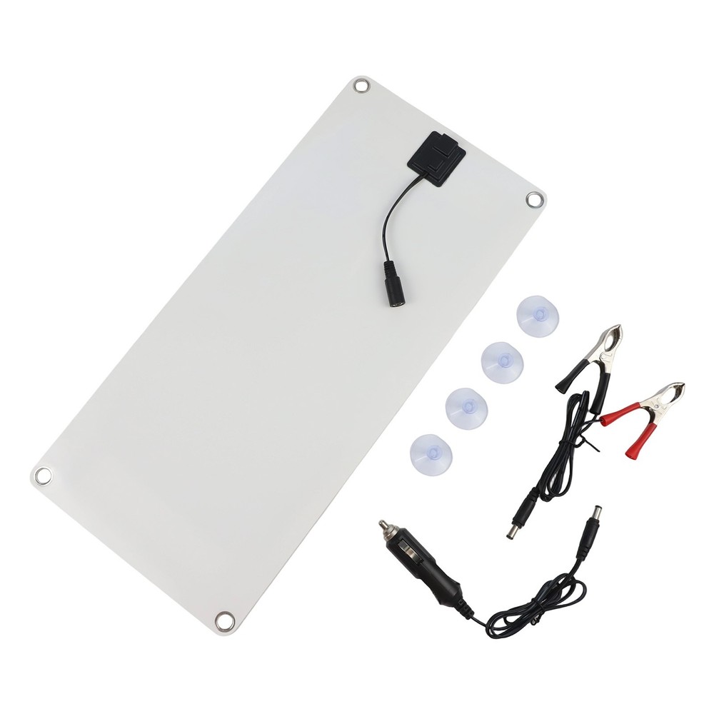 Flexible Solar Panel Kit with Dual USB Ports Charge Devices Simultaneously