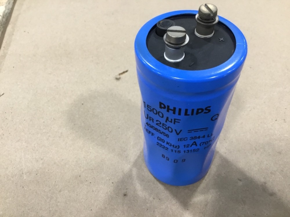 Philips 2222 115 13152 Capacitor 250V 1500UF 12A #021E2