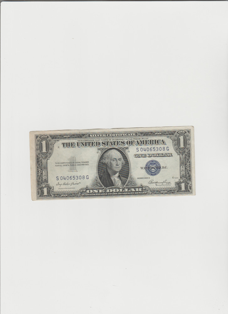 Lightly Circulated 1935-E Silver Certificate