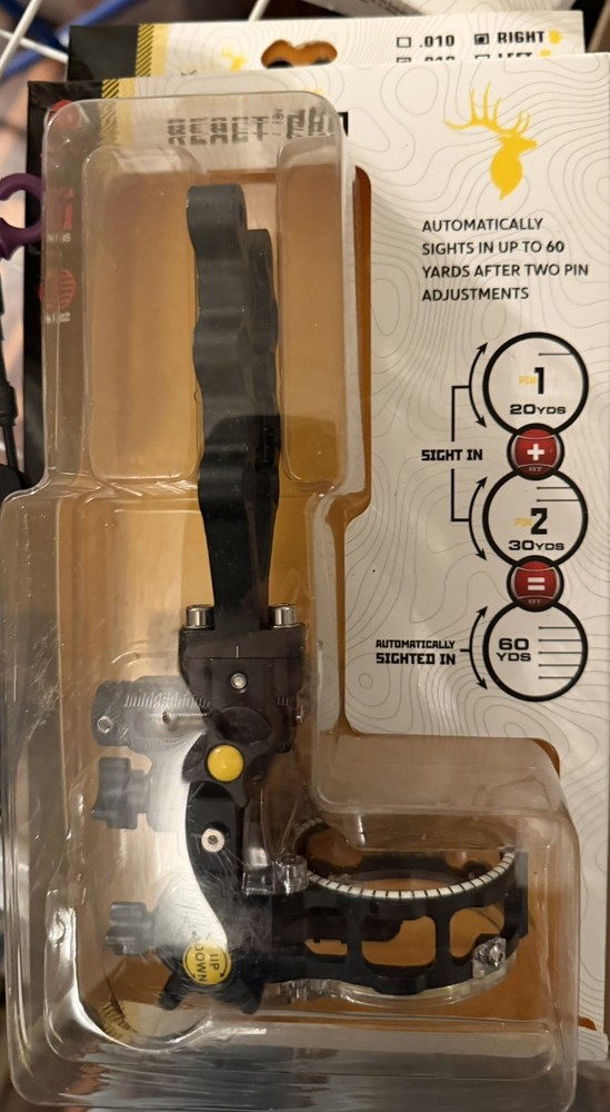 New Trophy Ridge React Pro 5 Pin Archery Sight - AS825R19