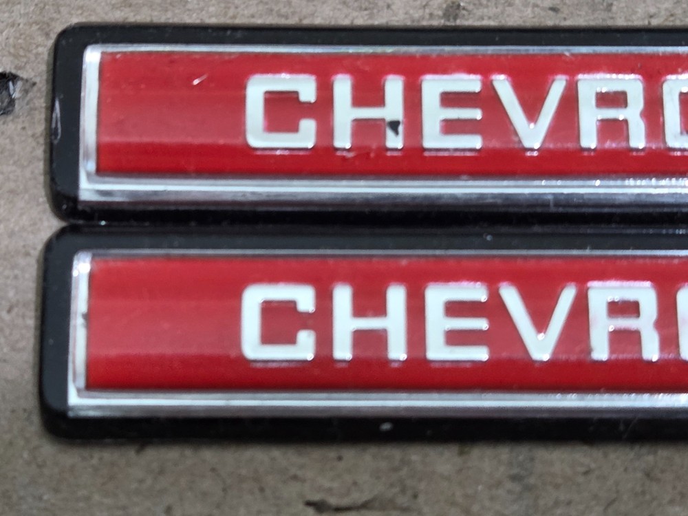 (2) CHEVROLET INTERNAL / DASH / GLOVE BOX EMBLEMS 3.2" (6545)