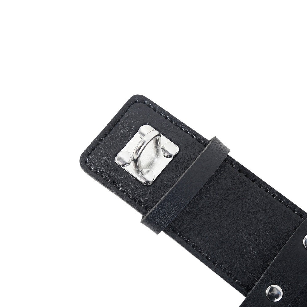 PU Leather Locking Belt Ankle Cuffs Fixed High Heel Shoe Straps