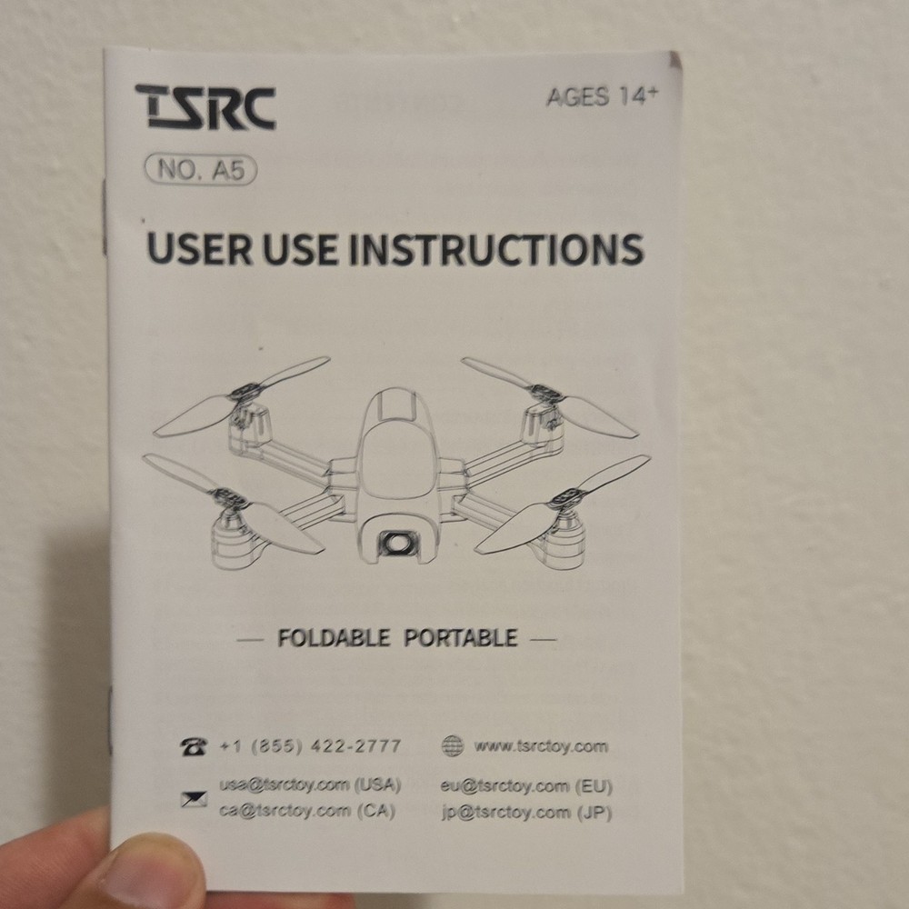 TSRC A5 Foldable RC Quadcopter Drone with Controller & Carrying Case