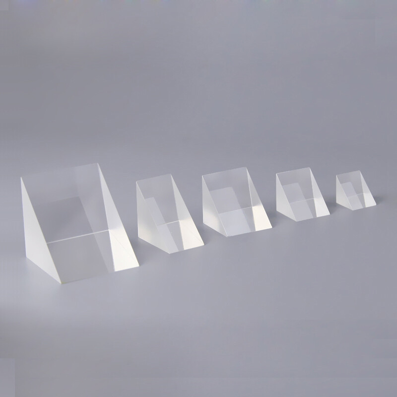1PC Optical K9 Glass Triangular Right Angle Prism 10-40mm Size Customizable