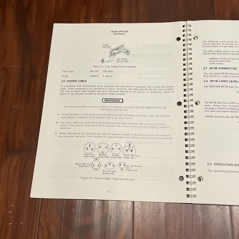 HP 8145B LED-Sources Operating & Programming Manual 08154-90012