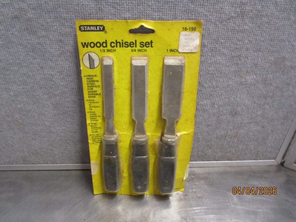 Stanley 3pc Wood Chisel Set Model 16-150