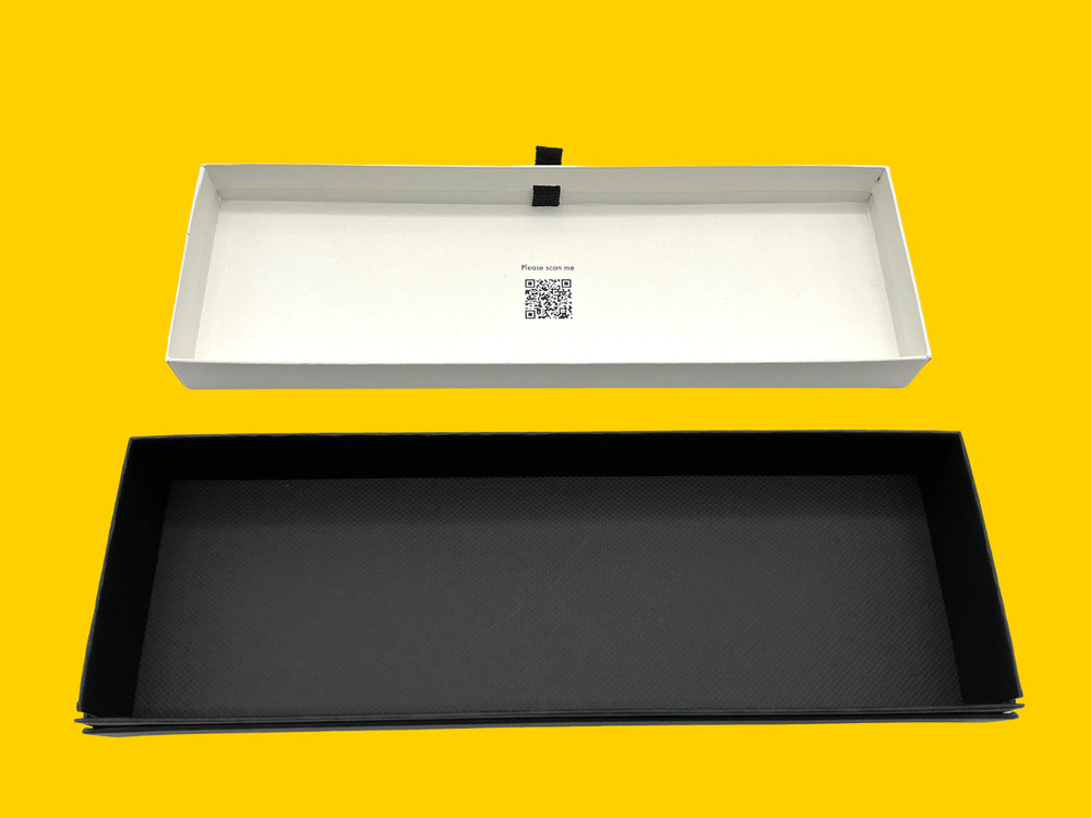 Goldsmiths Rectangular Black /White / Yellow Prestige Watch Box Presentation Set