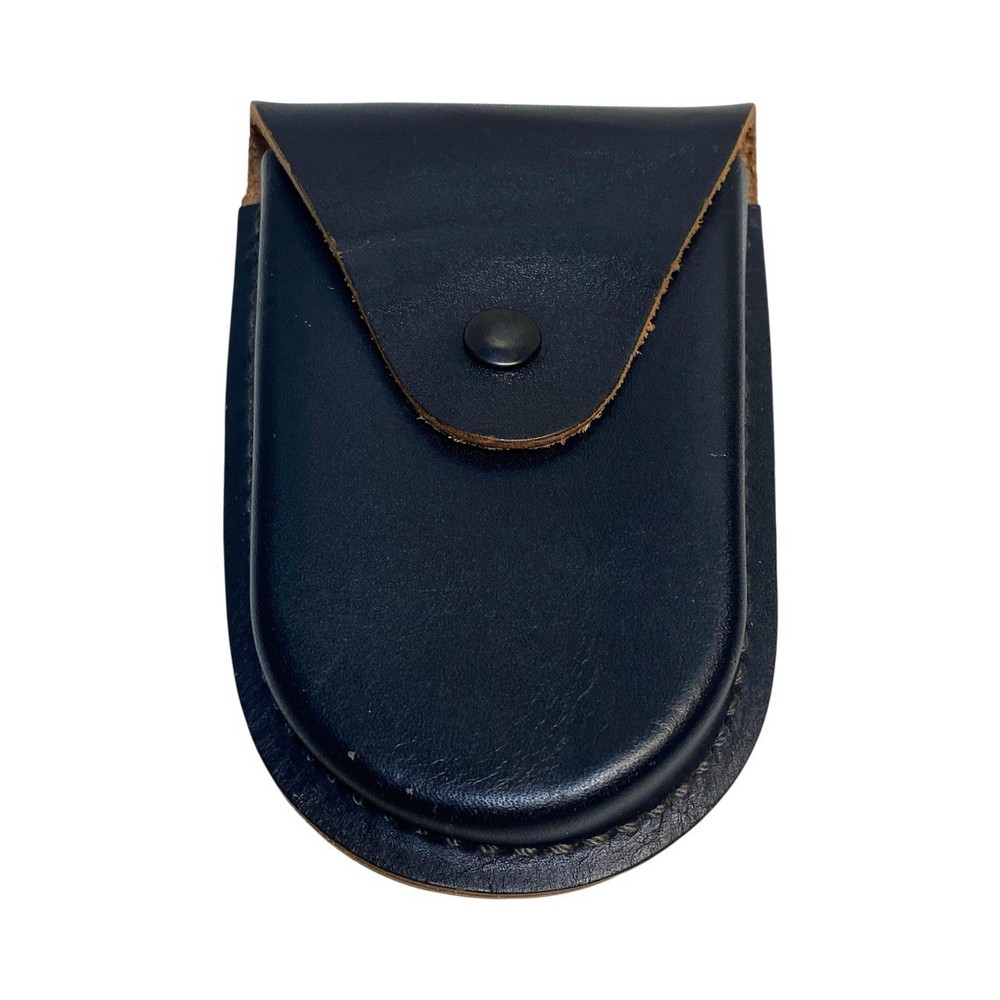 Handcuff Case Black Leather Belt Pouch Snap Closure