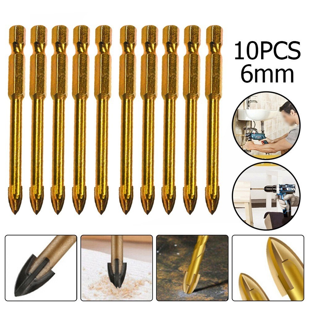 10pcs Tile Drill Bits Set Tools For Glass Granite High Quality Multi-Material