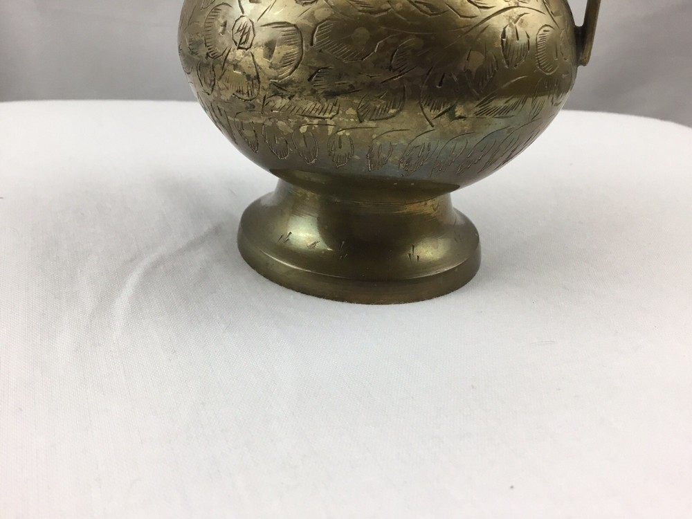Vintage Brass Small Pitcher Wine Decanter Handle