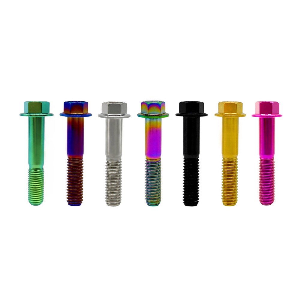 M6 Bolt Titanium Flanged Bolt Rison Titanium Flanged Bolt Titanium Hex Bolt 1PCS
