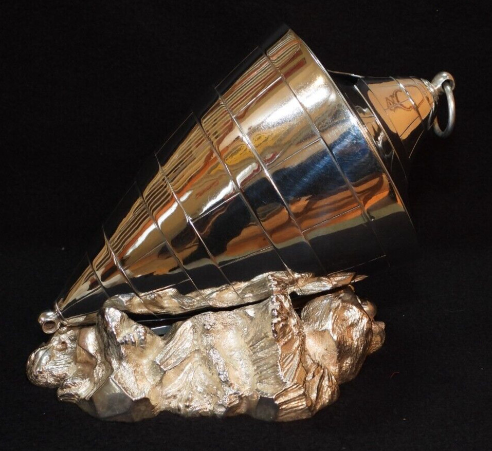 Victorian Nautilus Shell Spoon Warmer Silverplate Hallmarked 1868 Harry Adkin HA