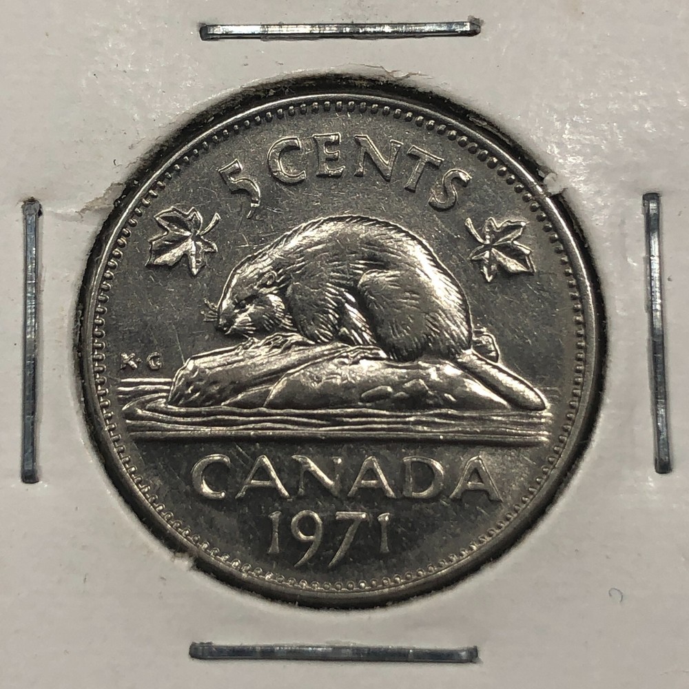 1971 Canada Five Cent Foreign Coin #1493